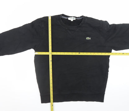 Lacoste Sport Men’s Black Crew Neck Sweatshirt Size S Regular Fit