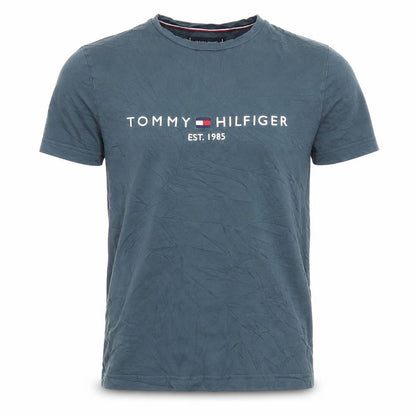 Tommy Hilfiger Men's Blue Logo Short Sleeve Crew Neck T-Shirt Size S