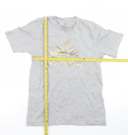 Adidas Womens Grey XS Basic Leeds United T-Shirt