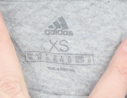 Adidas Womens Grey XS Basic Leeds United T-Shirt