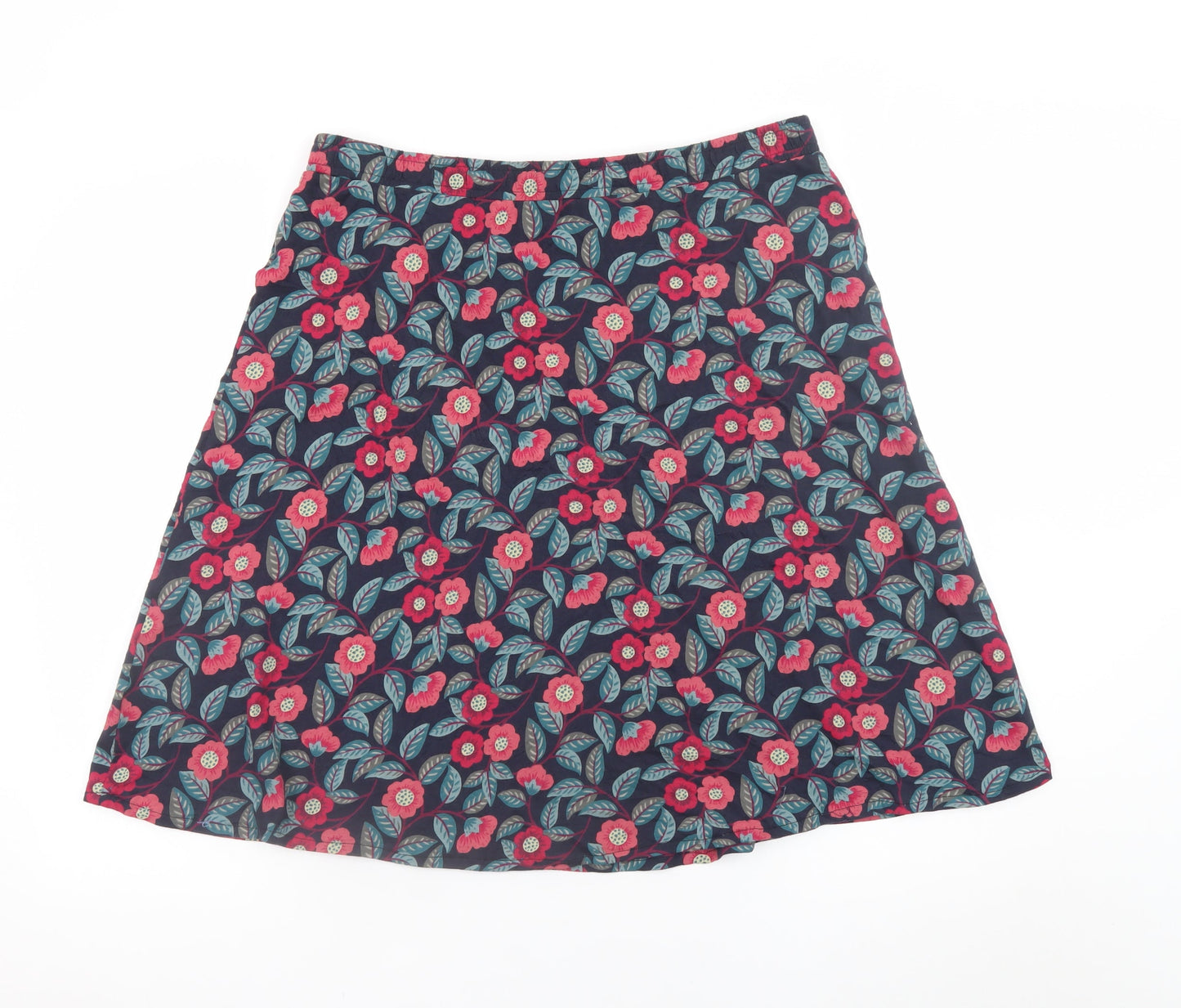 Seasalt Cornwall Women’s Multicoloured Floral A-Line Cotton Skirt Size 16