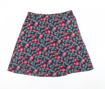 Seasalt Cornwall Women’s Multicoloured Floral A-Line Cotton Skirt Size 16