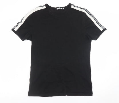 Antony Morato Men's Black Slim Fit Crew Neck Cotton T-Shirt Size M
