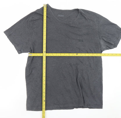 Hugo Boss Men's Grey Crew Neck Short Sleeve T-Shirt Size L