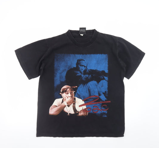 Iron Maiden Men's Black M Music Graphic 2Pac Vintage T-Shirt