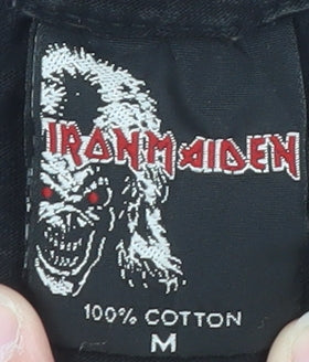 Iron Maiden Men's Black M Music Graphic 2Pac Vintage T-Shirt