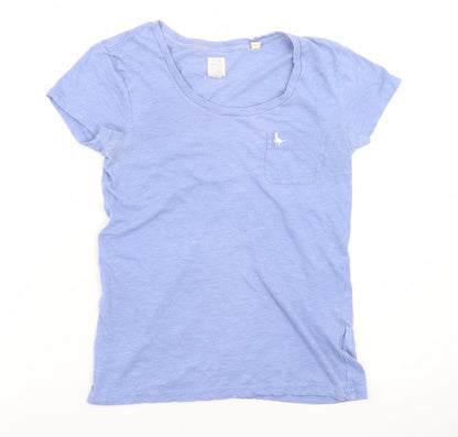 Jack Wills Womens Blue Basic T-Shirt Size 6 Short Sleeve