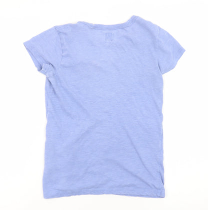 Jack Wills Womens Blue Basic T-Shirt Size 6 Short Sleeve