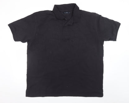 James Pringle Men's Black 2XL Cotton Polo Shirt