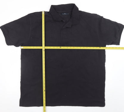James Pringle Men's Black 2XL Cotton Polo Shirt