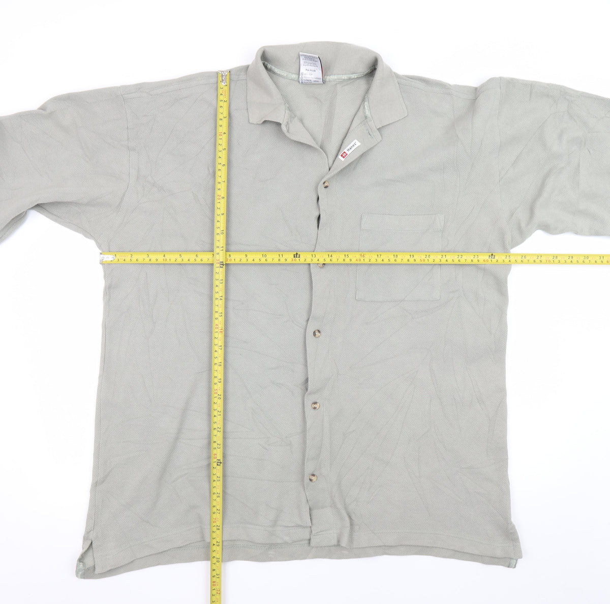 Hanes Men’s Grey XL Cotton Collared Button Basic Jacket