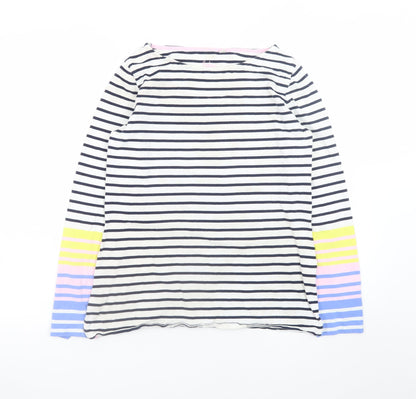 Boden Womens Multicoloured Striped Cotton Long Sleeve T-Shirt UK 12
