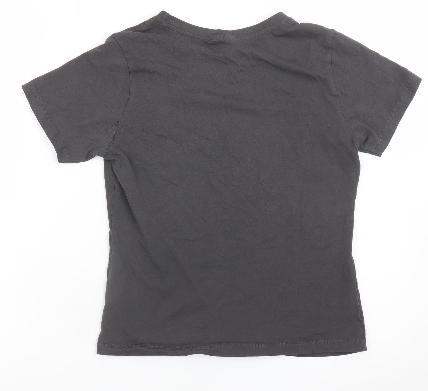 Disney Women's Black Mickey Mouse Short Sleeve Cotton T-Shirt Size S