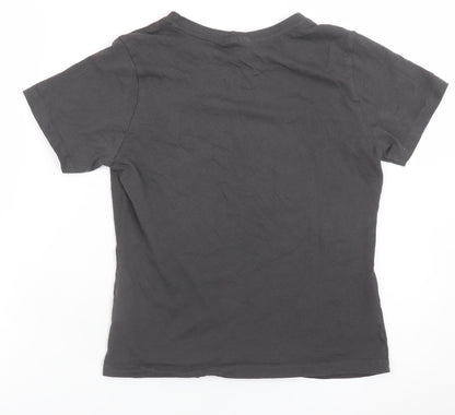 Disney Women's Black Mickey Mouse Short Sleeve Cotton T-Shirt Size S