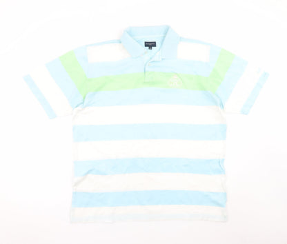 Burberry Golf Men's Multicoloured Striped Polo Shirt Size L