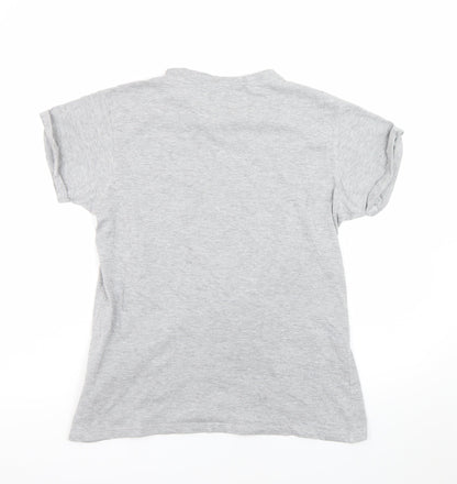 Lee Cooper Men's Grey Relaxed Fit Short Sleeve Crew Neck T-Shirt Size M