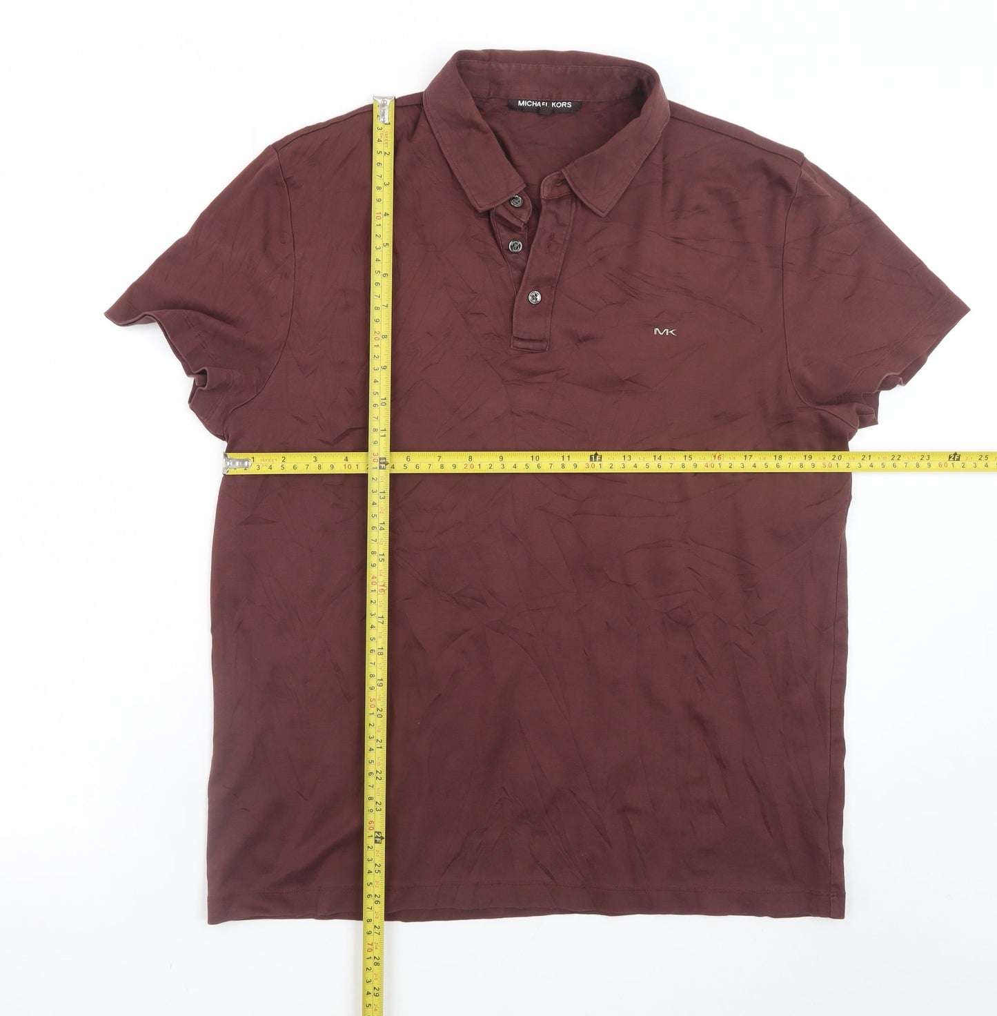 Michael Kors Men's Brown 100% Cotton Polo Shirt XL Short Sleeve