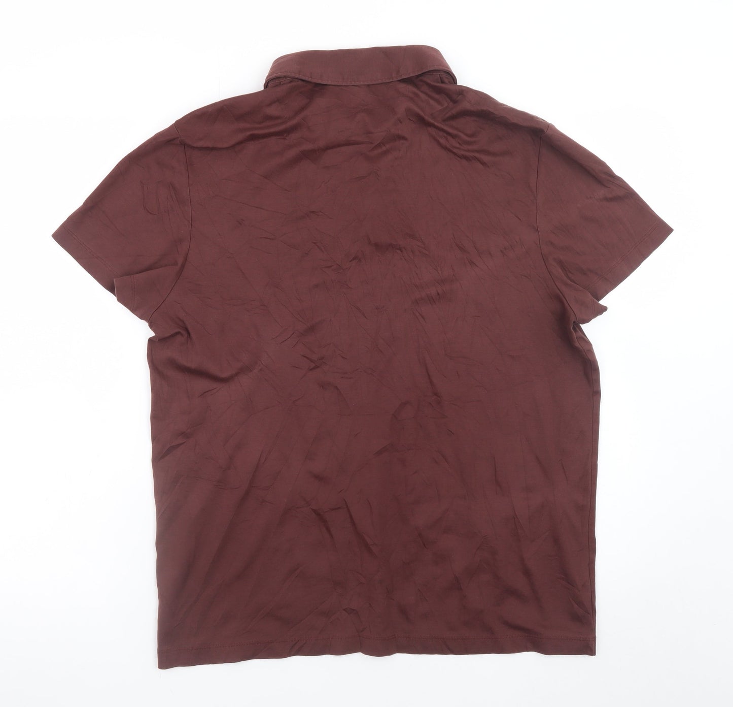 Michael Kors Men's Brown 100% Cotton Polo Shirt XL Short Sleeve