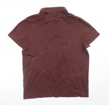 Michael Kors Men's Brown 100% Cotton Polo Shirt XL Short Sleeve