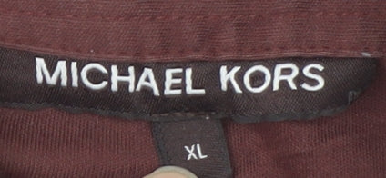 Michael Kors Men's Brown 100% Cotton Polo Shirt XL Short Sleeve