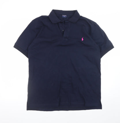 Ralph Lauren Polo Sport Men's Blue Cotton Short Sleeve Polo Shirt Size L