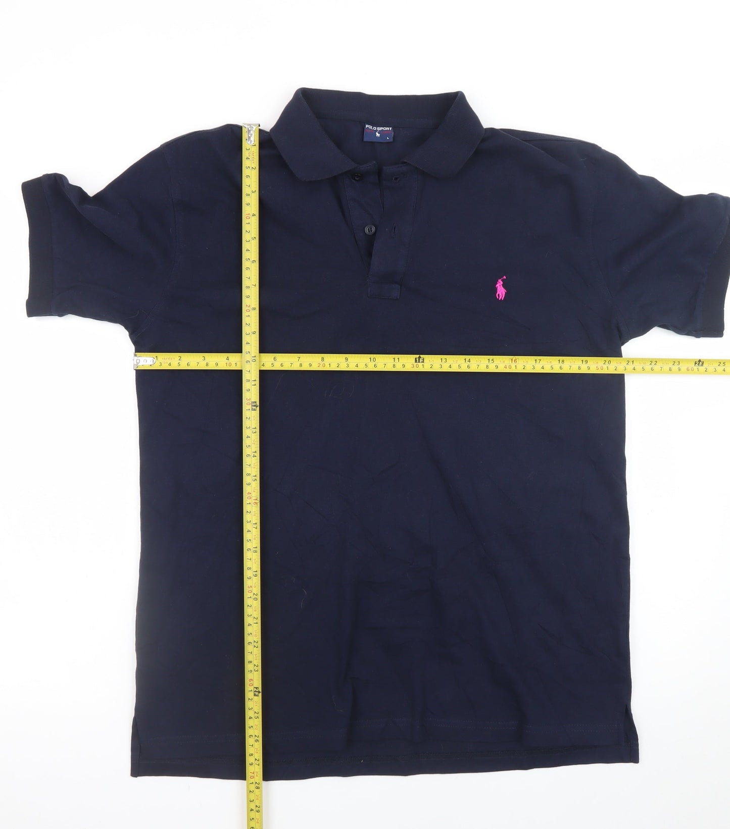 Ralph Lauren Polo Sport Men's Blue Cotton Short Sleeve Polo Shirt Size L
