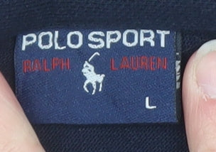 Ralph Lauren Polo Sport Men's Blue Cotton Short Sleeve Polo Shirt Size L