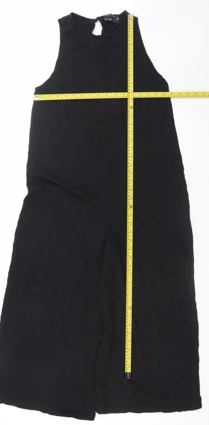 ASOS DESIGN Womens Black Size 8 Sleeveless Midi Shift Dress