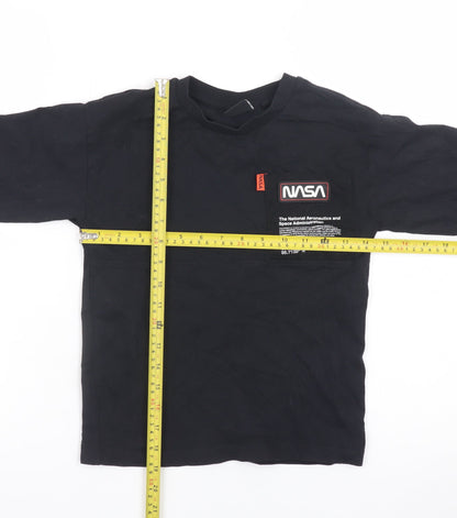 Next Boys Black NASA Long Sleeve T-Shirt 6 Years Cotton Graphic Top