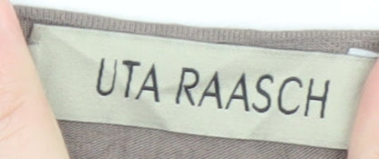 Uta Raasch Women’s Brown Sequin Short Sleeve Viscose T-Shirt Size 14