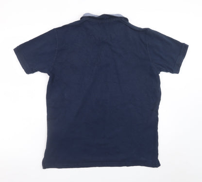 Pierre Cardin Men's Blue Cotton Short Sleeve Polo Shirt Size L