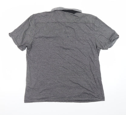 Ted Baker London Men's Grey Short Sleeve Polo Shirt Size XL Classic Cotton