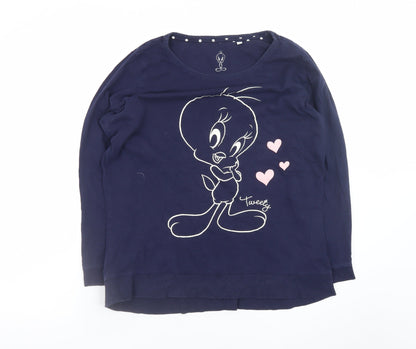 Looney Tunes Tweety Women's Blue Cotton Nightshirt Size L
