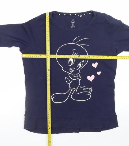 Looney Tunes Tweety Women's Blue Cotton Nightshirt Size L