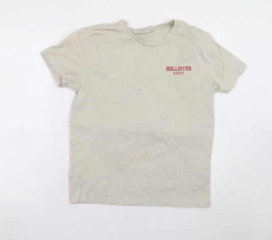 Hollister Men’s Beige Staff Graphic Relaxed Fit T-Shirt Size S