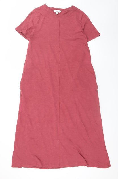Marks and Spencer Women’s Pink Cotton Midi T-Shirt Dress Size 12