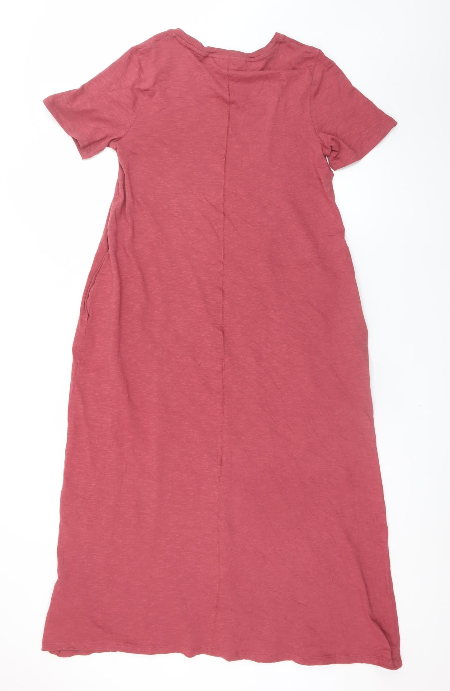Marks and Spencer Women’s Pink Cotton Midi T-Shirt Dress Size 12