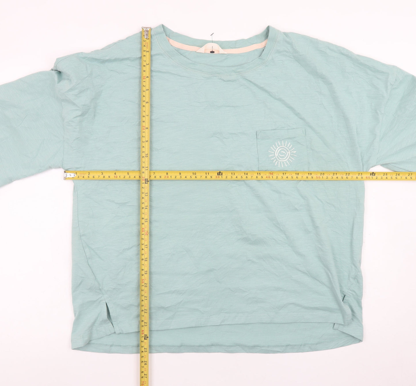 Marks and Spencer Women's Green Cotton T-Shirt Size 18 Relaxed Fit