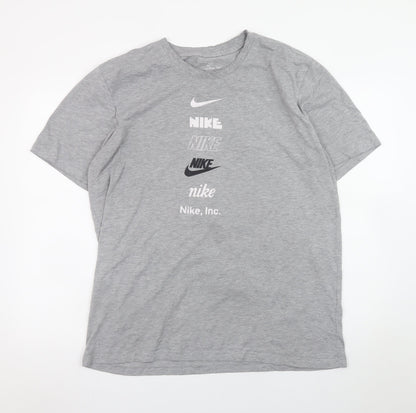 Nike Men's Grey 2XL Sports Graphic Logo Crew Neck T-Shirt
