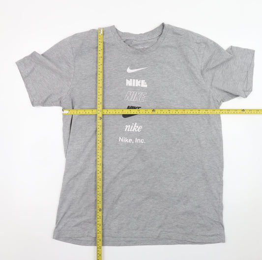 Nike Men's Grey 2XL Sports Graphic Logo Crew Neck T-Shirt