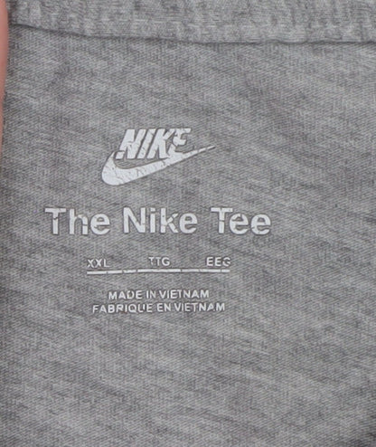 Nike Men's Grey 2XL Sports Graphic Logo Crew Neck T-Shirt