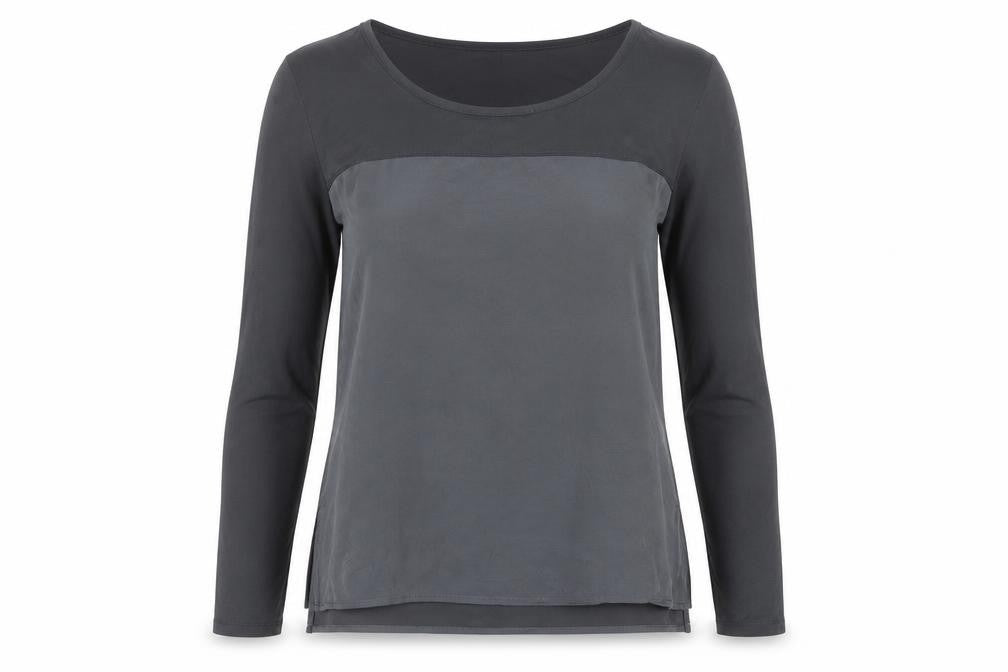 Cynthia Rowley Women's Black Long Sleeve Basic Viscose Blouse Size S
