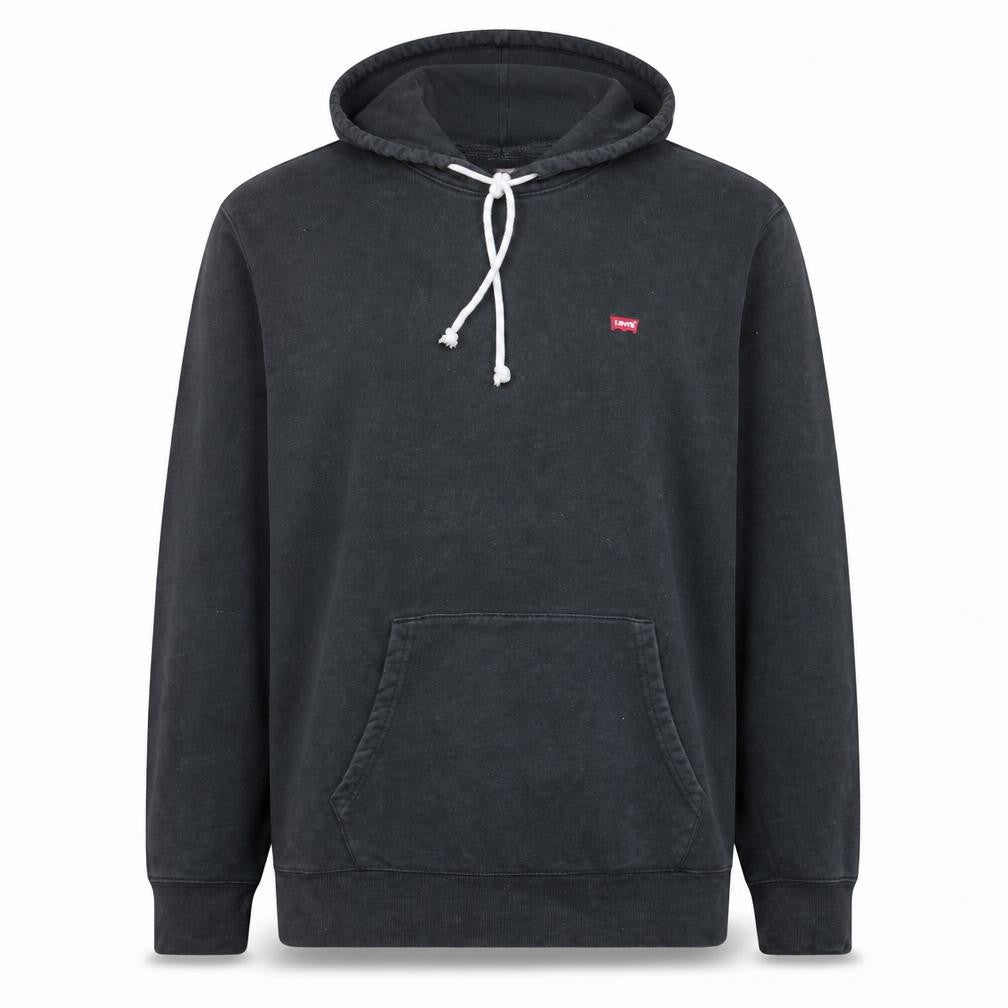 Levi's Men's Black Pullover Hoodie L Regular Fit Fleece Sweatshirt