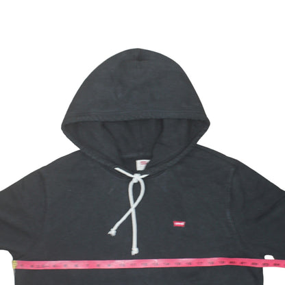 Levi's Men's Black Pullover Hoodie L Regular Fit Fleece Sweatshirt