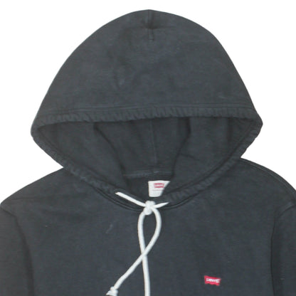 Levi's Men's Black Pullover Hoodie L Regular Fit Fleece Sweatshirt