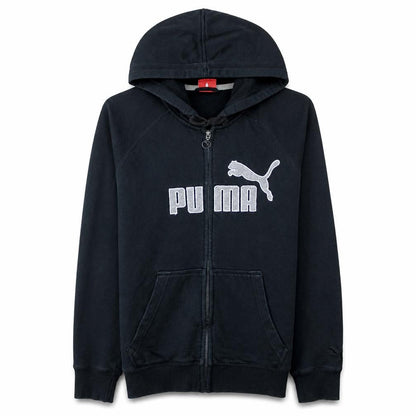 Puma Men's Black Full Zip Hoodie S Sports Fleece Sweatshirt