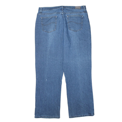 Lee Women’s Blue Relaxed Fit Straight Leg Jeans Size 14 Short
