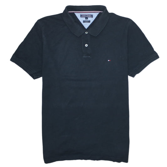 Tommy Hilfiger Men's Black Slim Fit Cotton Polo Shirt XL