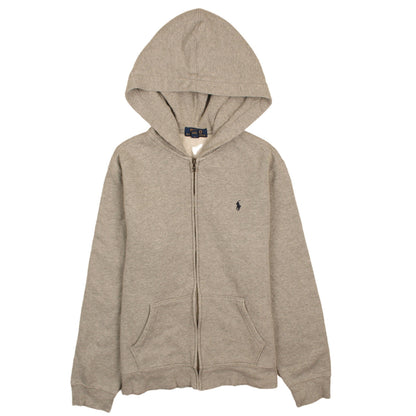 Ralph Lauren Boys Grey Full Zip Hoodie Sweatshirt XL 18-20 Years