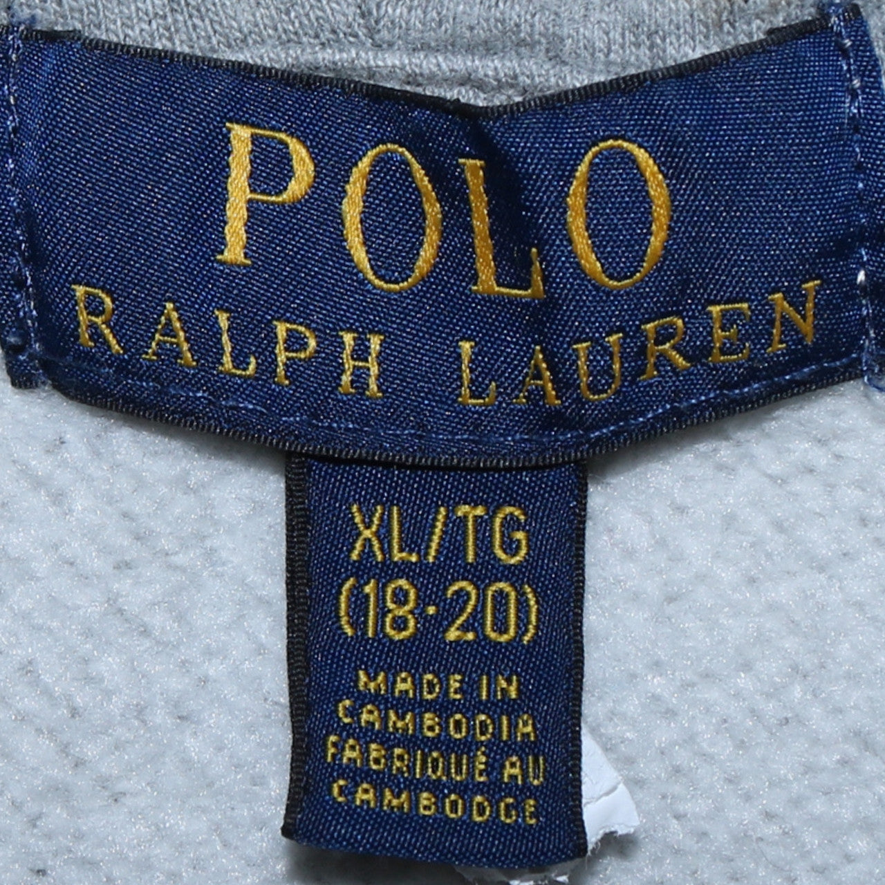 Ralph Lauren Boys Grey Full Zip Hoodie Sweatshirt XL 18-20 Years
